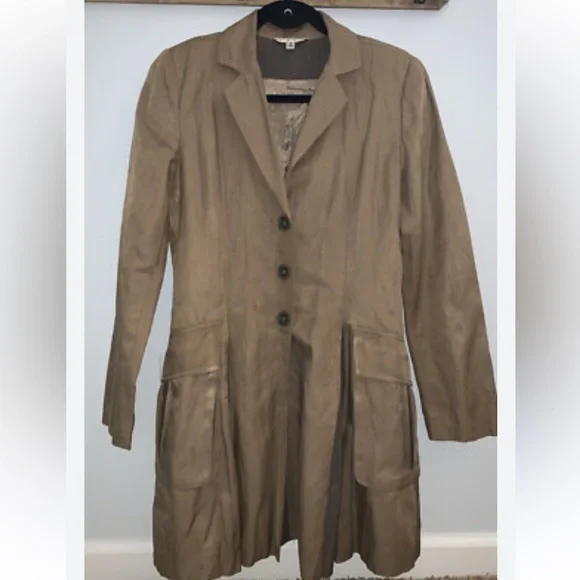 CAbi Tan Treasure Hunter trench coat with Pockets size XL - Picture 7 of 9